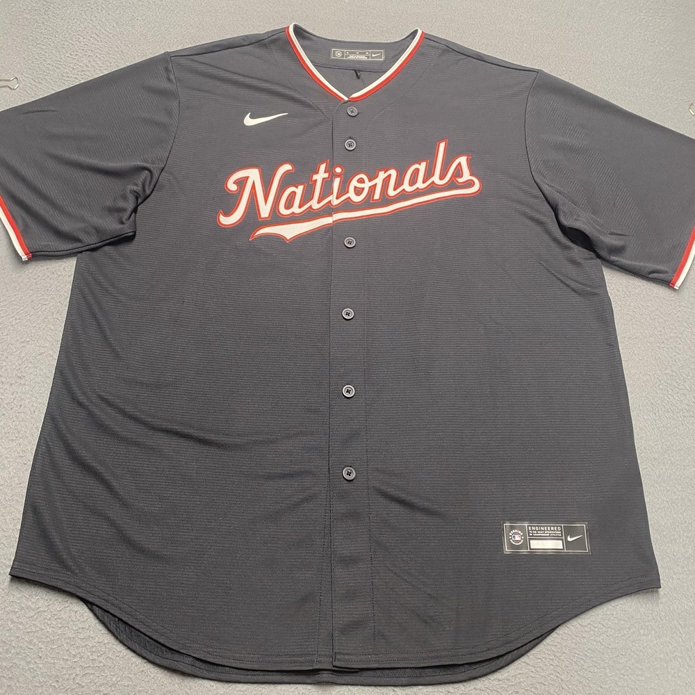 Washington Nationals Jersey Mens XL Black Chafin 53 MLB Baseball Nike